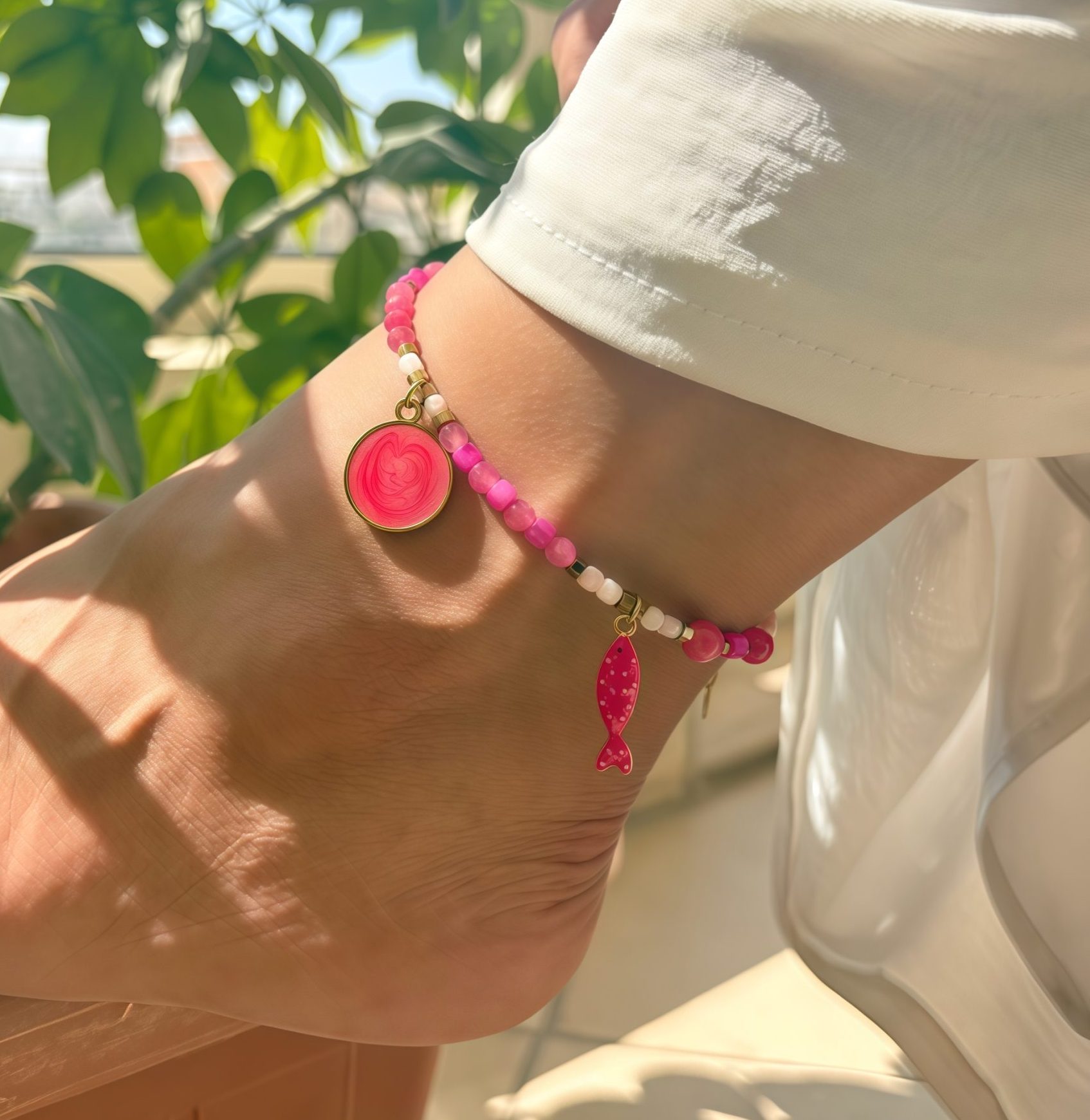 Flamingo Anklet
