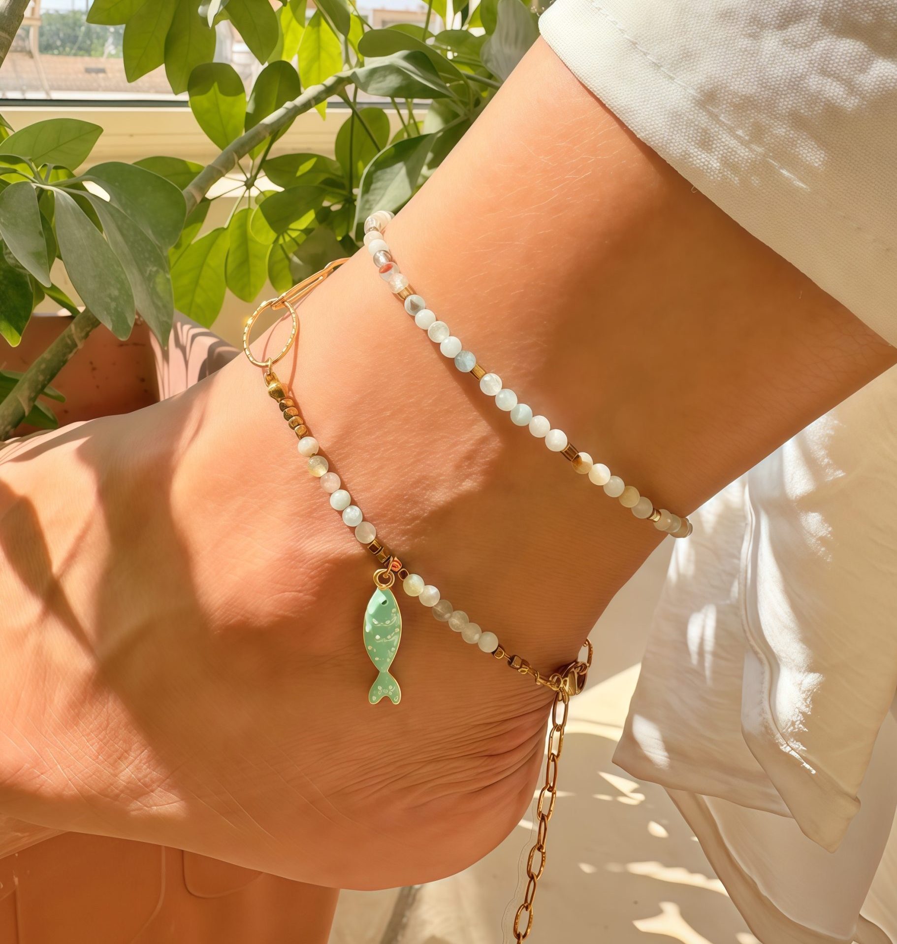 Aquamarine Anklet